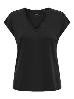 T-Shirt mit angeschnittenen Ärmeln und V-Ausschnitt | ONLHANNAH S/S V-NECK TOP CC JRS