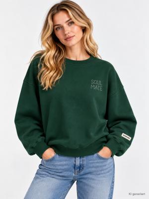 THE SHIRT PROJECT Sweater „SOUL MATE“ in Pine Green
