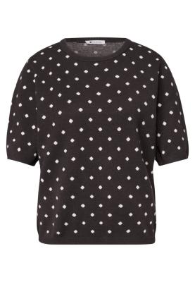 short sleeve sweater with dots