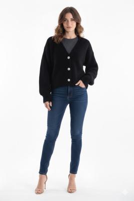 Glamouröser Strick: Mohair-Cardigan mit Strass-Details