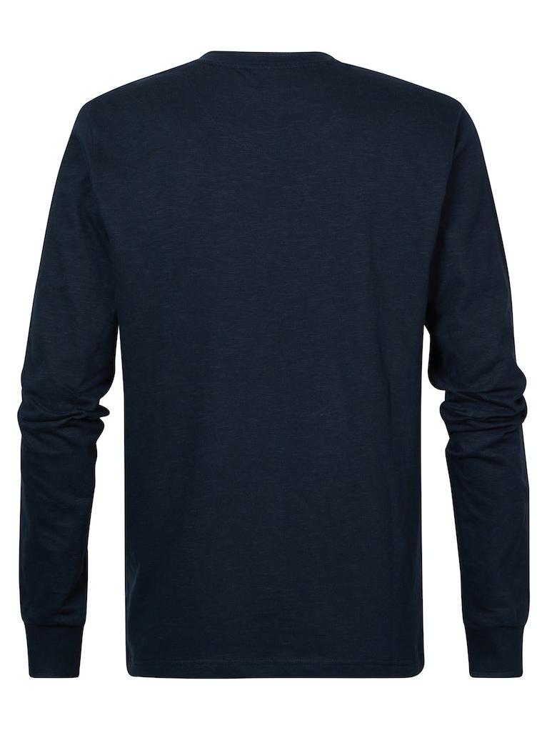 Herren Online-Shop • × Herren Rühle Knopfleiste Langarmshirt V-Neck Langarmshirt LS Men • mit • INDIGO T-Shirt Petrol | Shirts industries