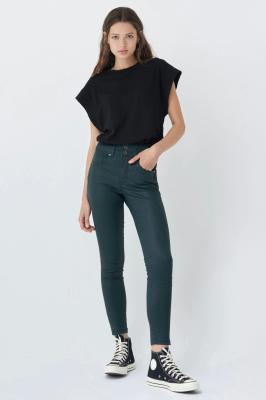 JEANS PUSH IN SECRET, CROPPED, GECOATED