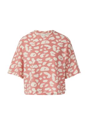 Verkürztes T-Shirt mit All-over-Print