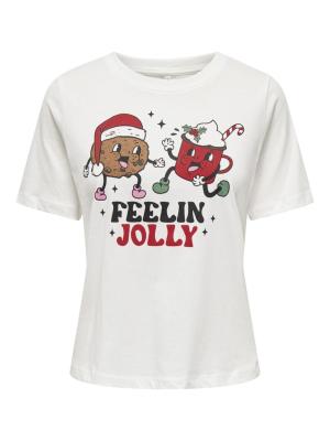 Weihnachtliches T-Shirt für festliche Stimmung | ONLROSIE LIFE S/S TOP BOX XMAS JRS