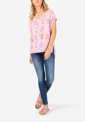 „WomenAiry“ Top mit Allover-Print, luftig, farbenfroh, perfekt für den Sommer | Unisex WomenAiry Top