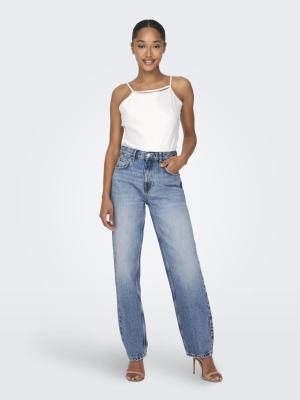 Straight-Fit Jeans | ONLROBYN MW STR LO AK DNM DOT536 NO