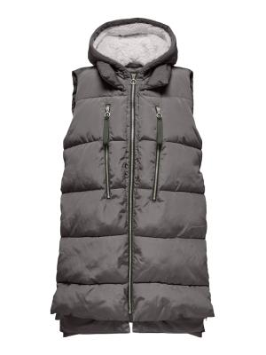 Damen Pufferweste- Einfarbig- Kapuze | ONLNEWNORA PUFFER WAISTCOAT LIFE CC