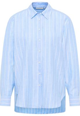 Lässig. Luftig. Sommerlich. – Das gestreifte Leinen-Hemdbluse im Oversize-Fit | Bluse 6427 D326