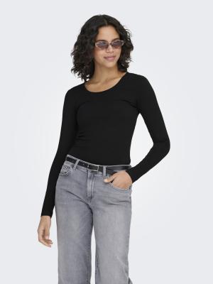 Langärmeliges Basic-Oberteil | ONLLIVE LOVE LIFE L/S ONECK TOP NOO