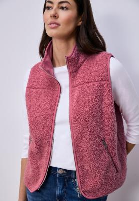 Short Teddy Vest w. Stand-Up C