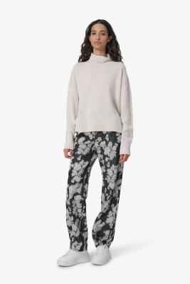 Sportalm Jeanshose mit Blumen-Ätzdruck und verstellbarem Saum