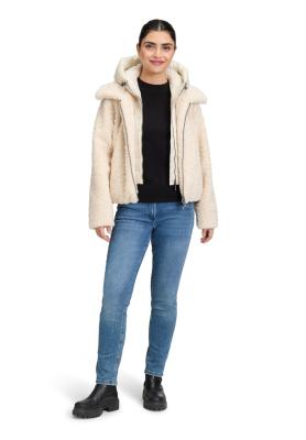 Amber & June – Kuschelige Plüschjacke mit Kapuze