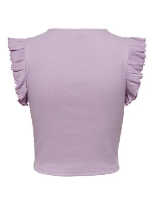 Top mit Rüschenbesatz, Gerafftes Detail | ONLLAILA S/L RUCHING TOP JRS