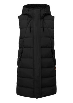 Wärmend wattierte Steppweste mit Kapuze