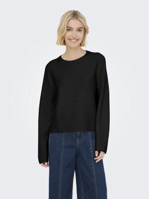 ONLKATIA LS STRUCTURE O-NECK CC KNT