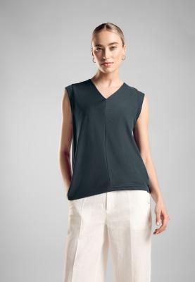 Struktur T-Shirt | silk look structure v-neck shi
