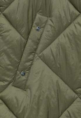 Gefütterte Steppjacke | long padded diamond quilt Jkt